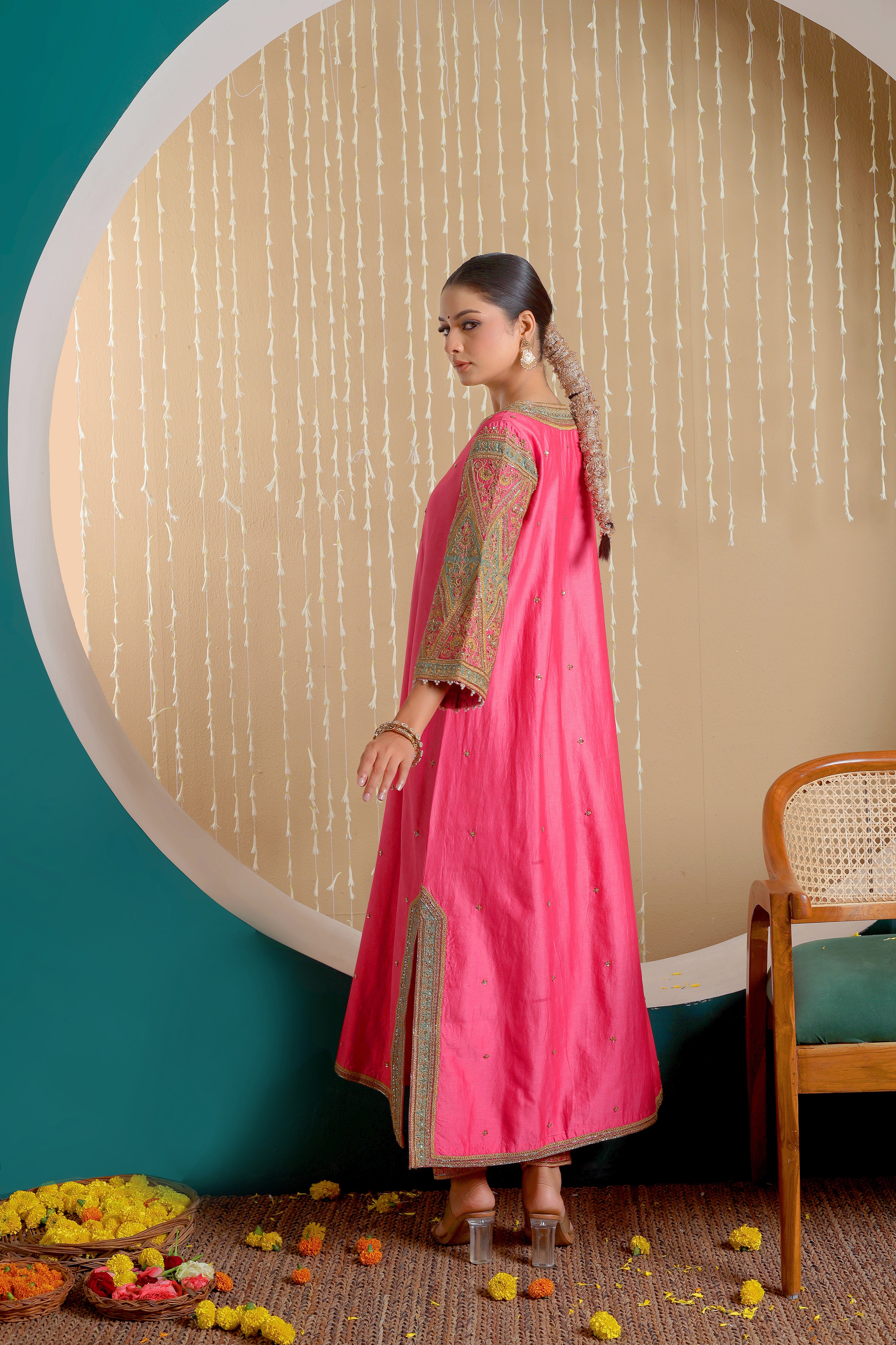 Noor-E-Gul  - Classic pink kurta set with dupatta.