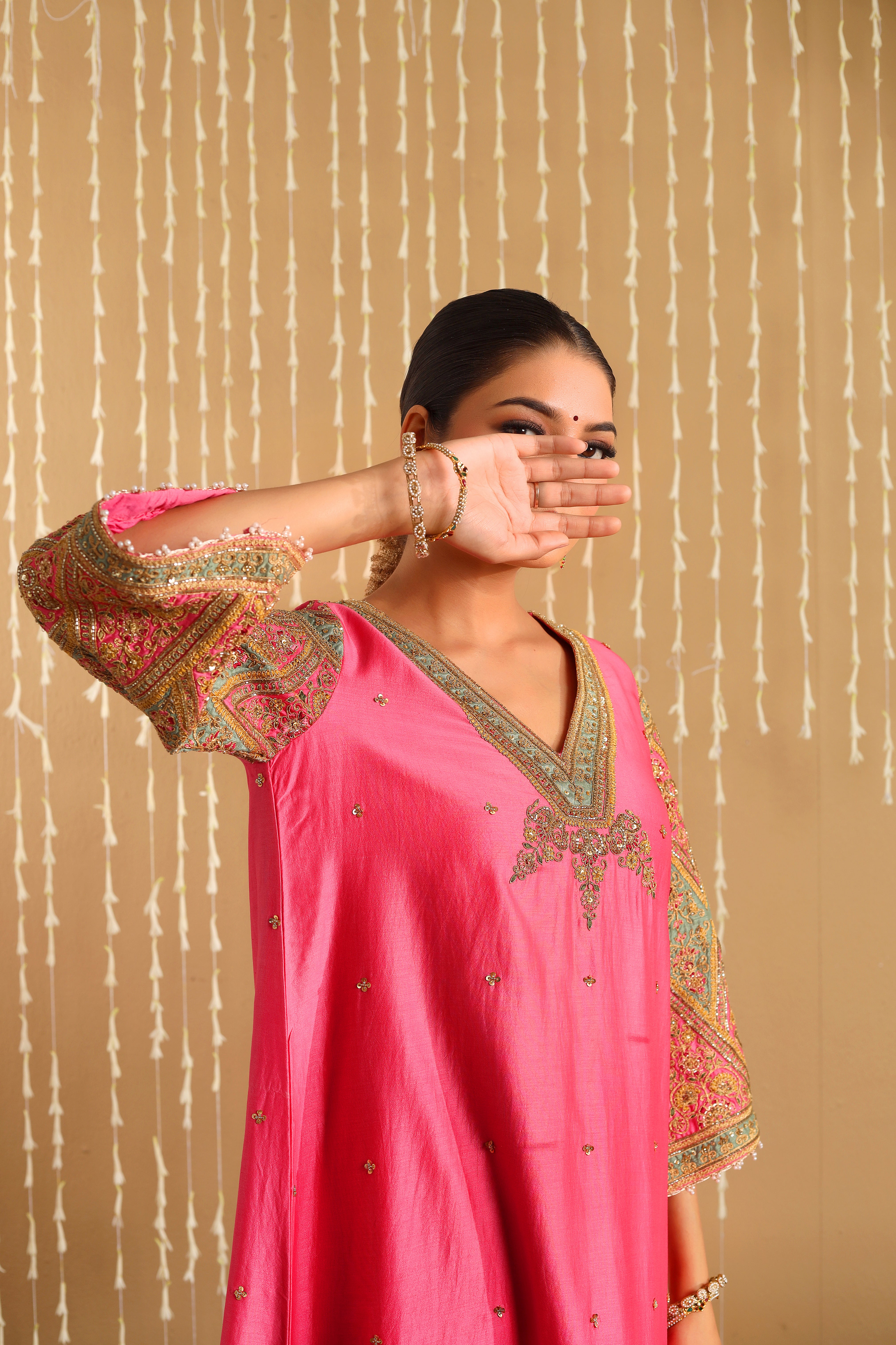Noor-E-Gul  - Classic pink kurta set with dupatta.